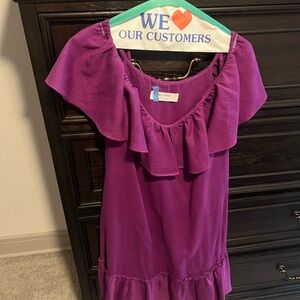 Trina Turk Purple Ruffled Dress